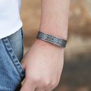 Yggdrasil, the Tree of Life with Norse Knots, Bracelet in 316L Stainless Steel