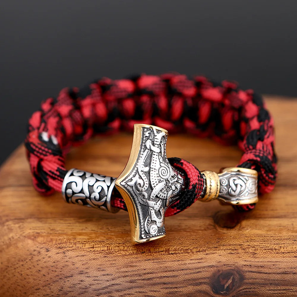 Mjolnir Hammer Paracord Amulet