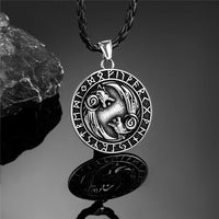 Wolves of Odin Geri and Freki Stainless Steel Necklace