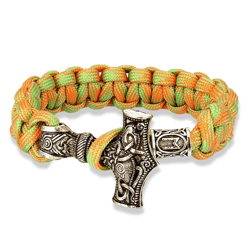 Mjolnir Hammer Paracord Amulet