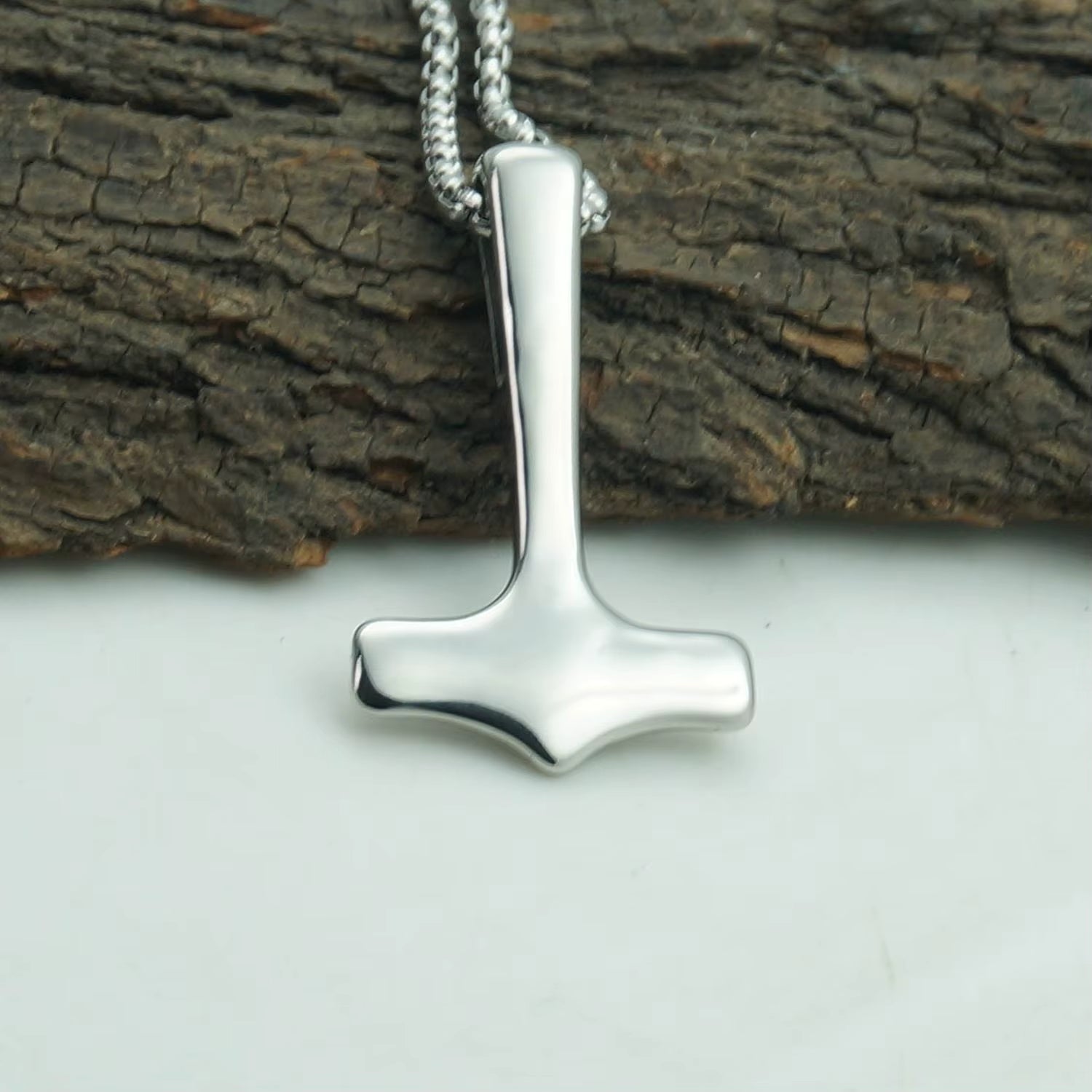 Historical Thor Hammer Mjolnir Stainless Steel Necklace