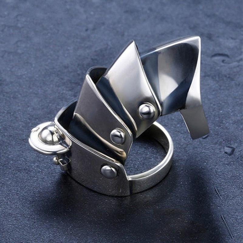 Sterling silver sale armor ring