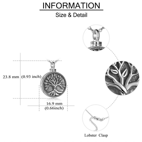 The Tree of Life Yggdrasil Locket Necklace in 925 Sliver