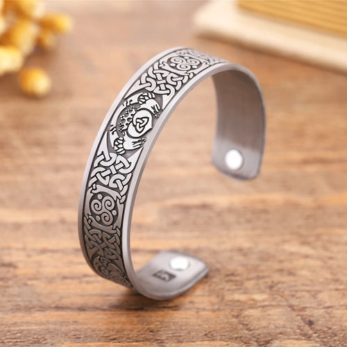 Yggdrasil, the Tree of Life with Norse Knots, Bracelet in 316L Stainless Steel