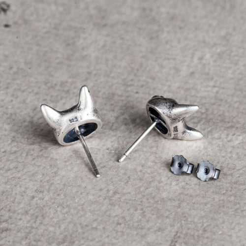 Freyja Cats 925 Sterling Silver Stud Earrings