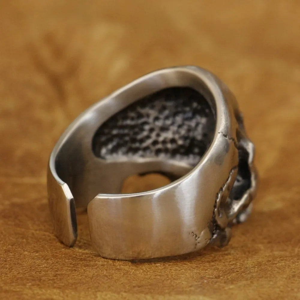Bound to Hel Cupronickel Skull Ring
