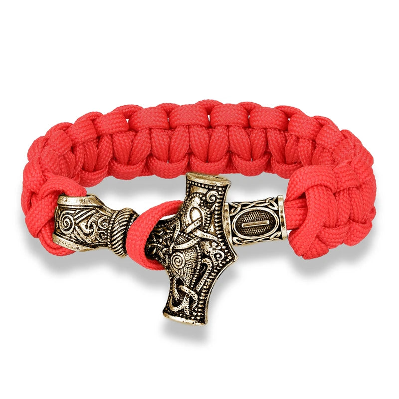 Mjolnir Hammer Paracord Amulet
