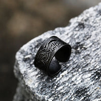 Dark Runes 8mm Adjustable Ring
