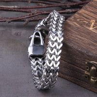 Snarling Fenrir - 316L Stainless Steel Bracelet