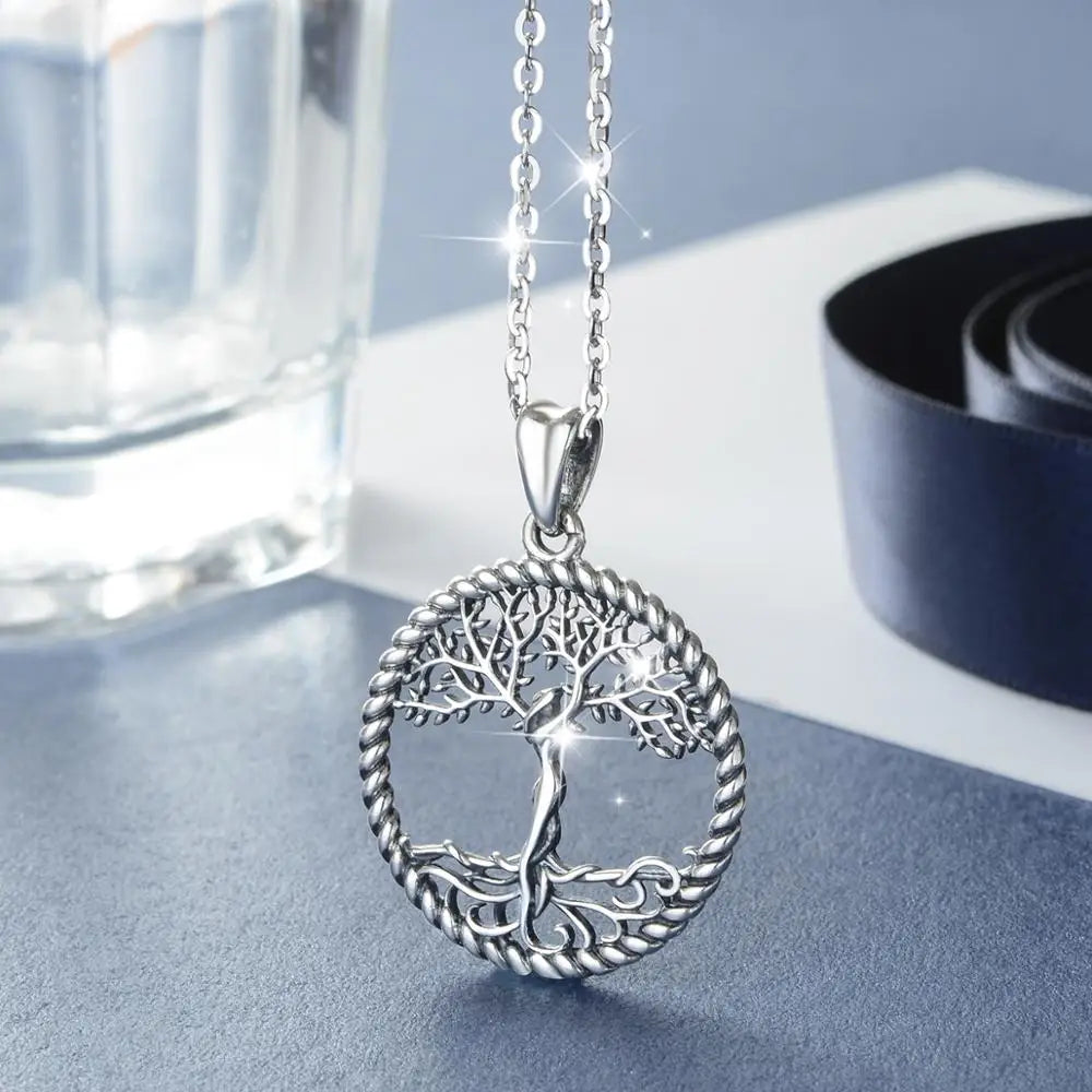 Yggdrasil on Spring, The Tree of Life Necklace 925 Silver