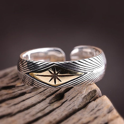 Draupnir 925 Sterling Silver Adjustable Ring