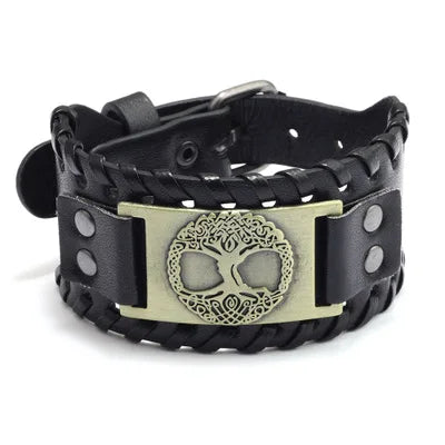 Yggdrasil The Tree of Life Leather Bracelet