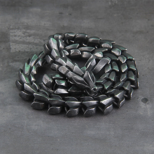Jormungandr the Midgard Serpent Stainless Steel Necklace