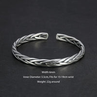 Gleipnir Arm Ring 925 Sterling Silver Bangle