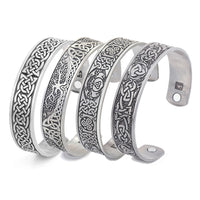 Yggdrasil, the Tree of Life with Norse Knots, Bracelet in 316L Stainless Steel