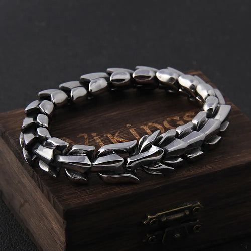 Jormungandr, the Midgard Serpent - Stainless Steel Bracelet