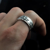 Jörmungandr 925 Sterling Silver Rotatable Ring