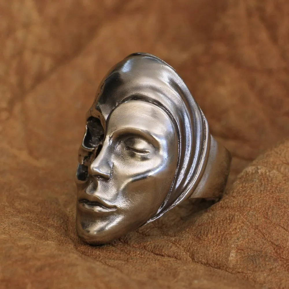 Peaceful Hel's Visage Cupronickel Ring