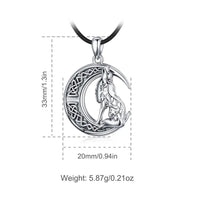 Fenrir Wolf Norse Knot 925 Silver Pendant