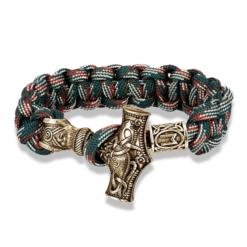 Mjolnir Hammer Paracord Amulet