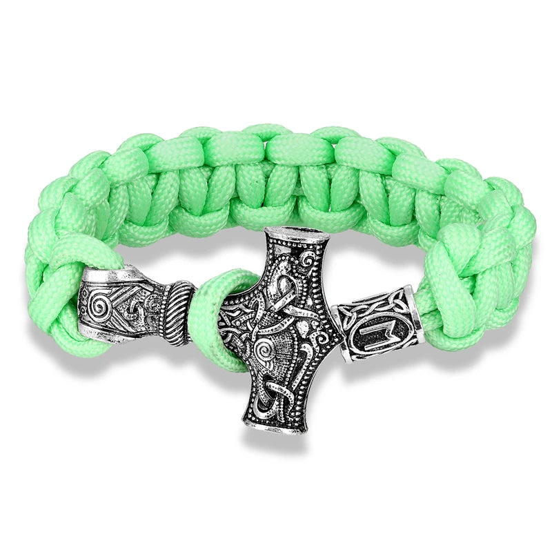 Mjolnir Hammer Paracord Amulet