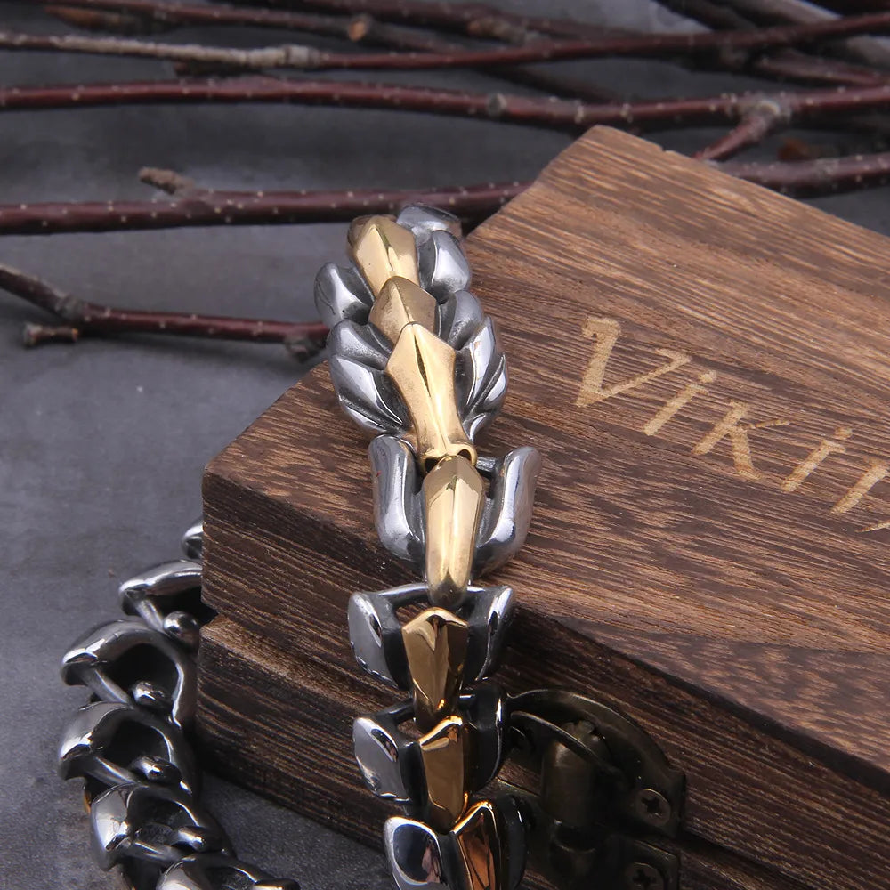 Jormungandr, the Midgard Serpent - Stainless Steel Bracelet