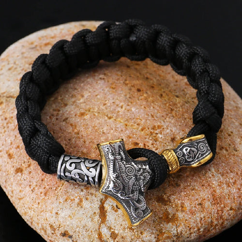 Mjolnir Hammer Paracord Amulet