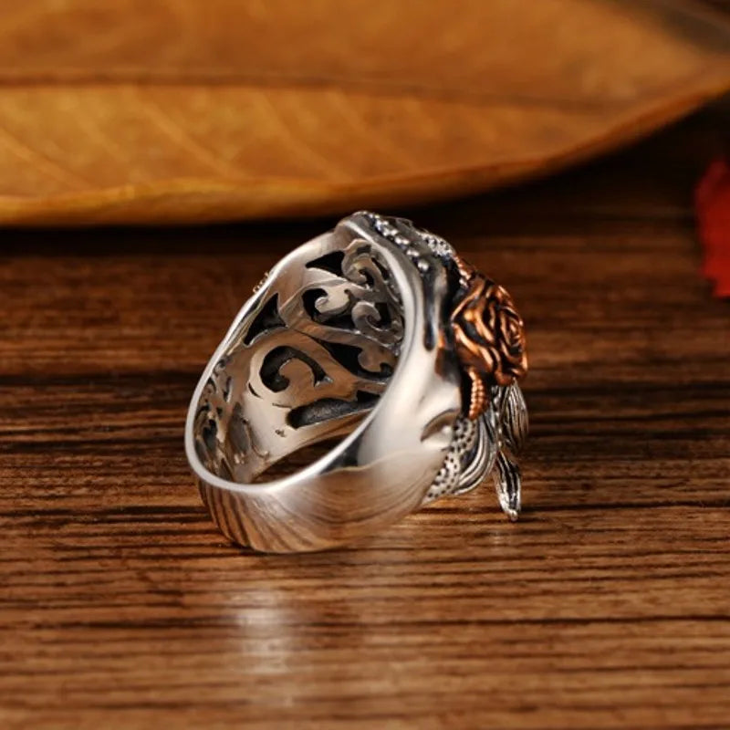 Hel's Face 925 Sterling Silver Ring