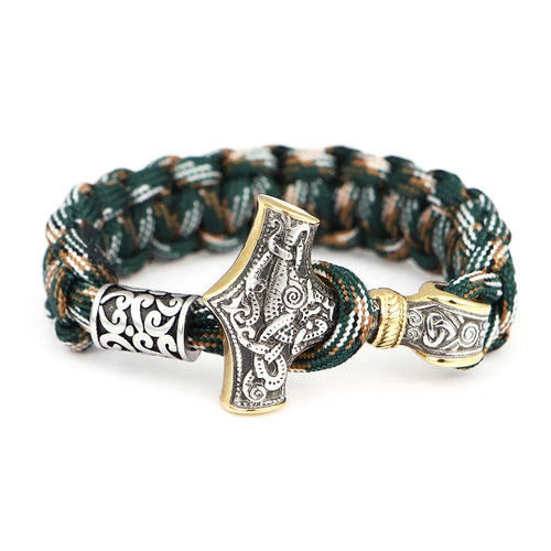 Mjolnir Hammer Paracord Amulet