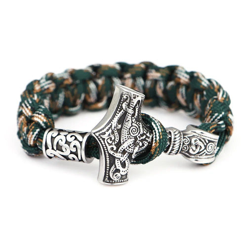 Mjolnir Hammer Paracord Amulet