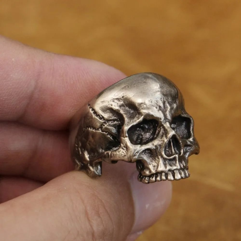Bound to Hel Cupronickel Skull Ring