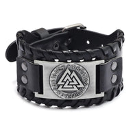 Thor Hammer Mjolnir Leather  Bracelet