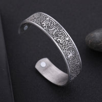 Yggdrasil, the Tree of Life with Norse Knots, Bracelet in 316L Stainless Steel