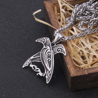 Hugin and Munin Stainless Steel Necklace