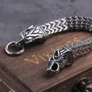 Snarling Fenrir - 316L Stainless Steel Bracelet