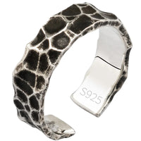 Thor and Sif Blessings Hammered and Adjustable Ring in 925 Sterling Silver