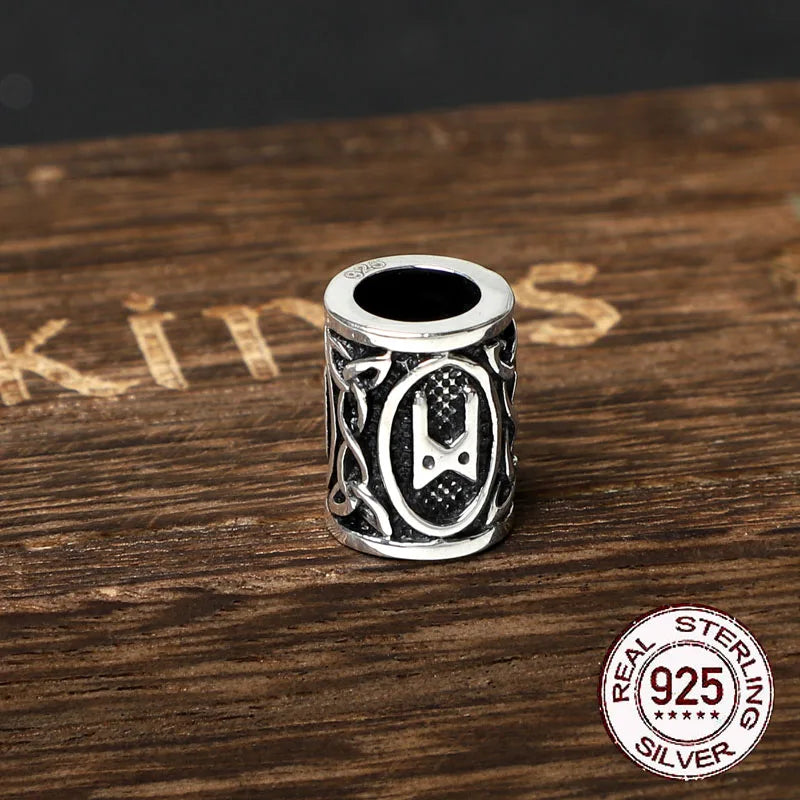 Sterling Silver Runes Beard Rings