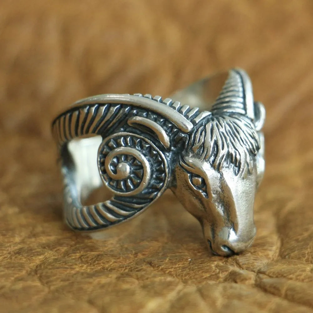Thor Goats 925 Sterling Silver Ring