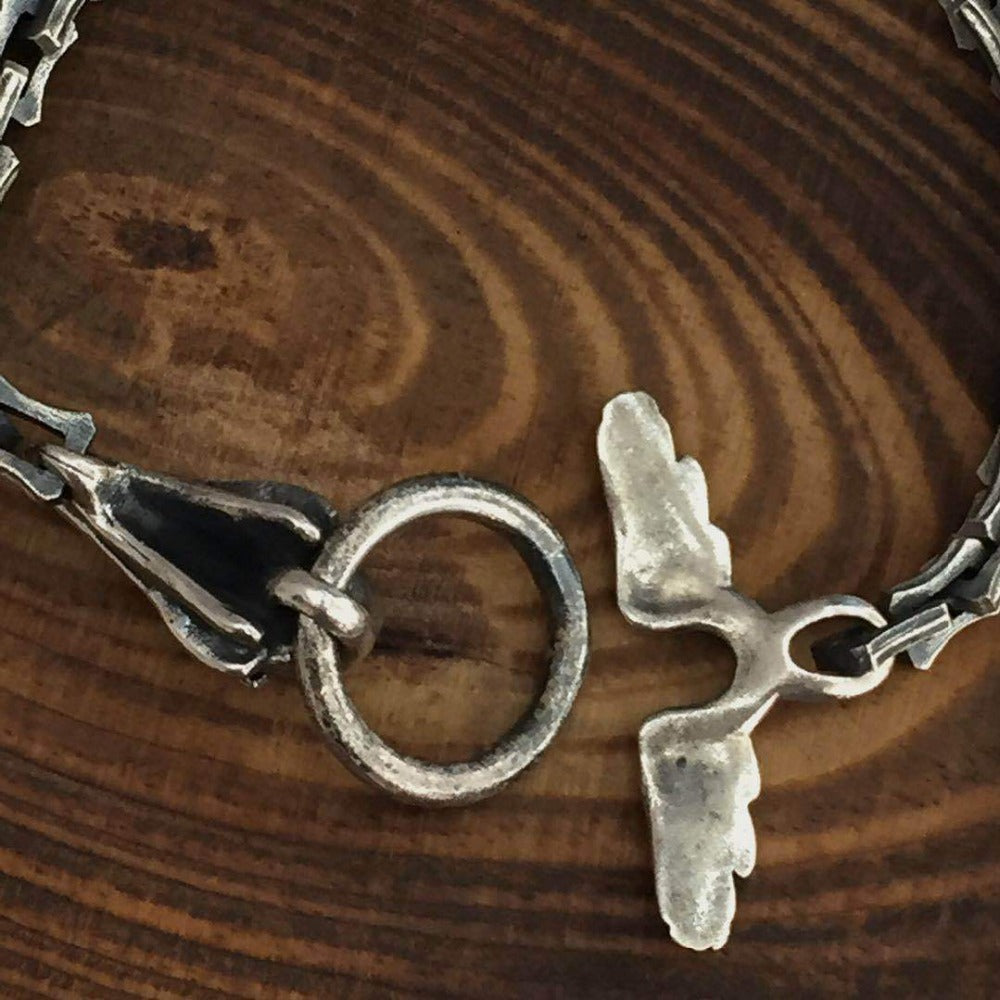 Raven of Odin 925 Sterling Silver Chain Bracelet