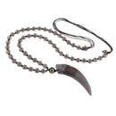 Fenrir Fang - carved Obsidian Necklace