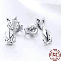 Fox Fylgja the Norse Guardian Spirit 925 Sterling Silver Earrings