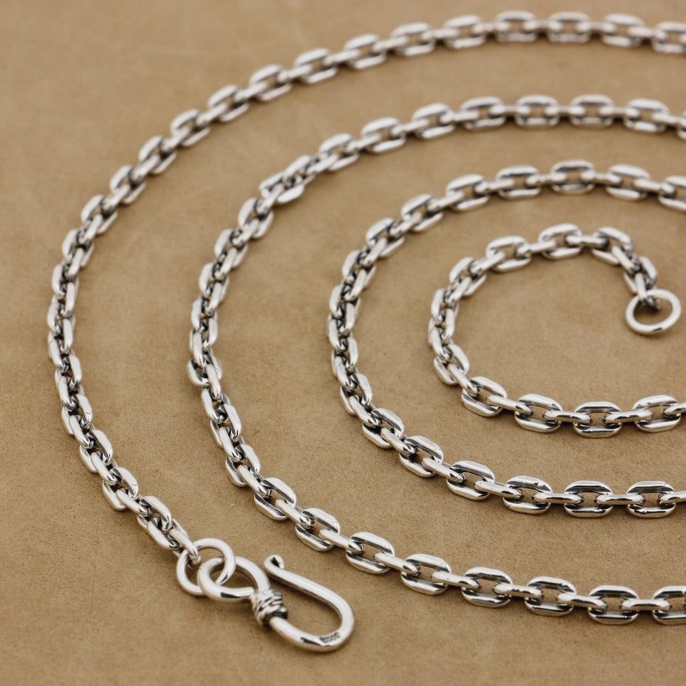 Braided Mjolnir Necklace in 925 Sterling Silver