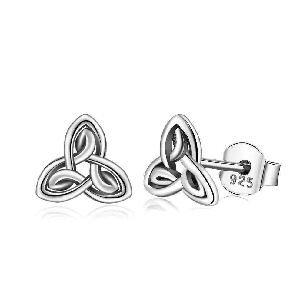 Triquetra 925 Sterling Silver Earrings
