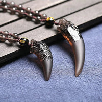 Fenrir Fang - carved Obsidian Necklace