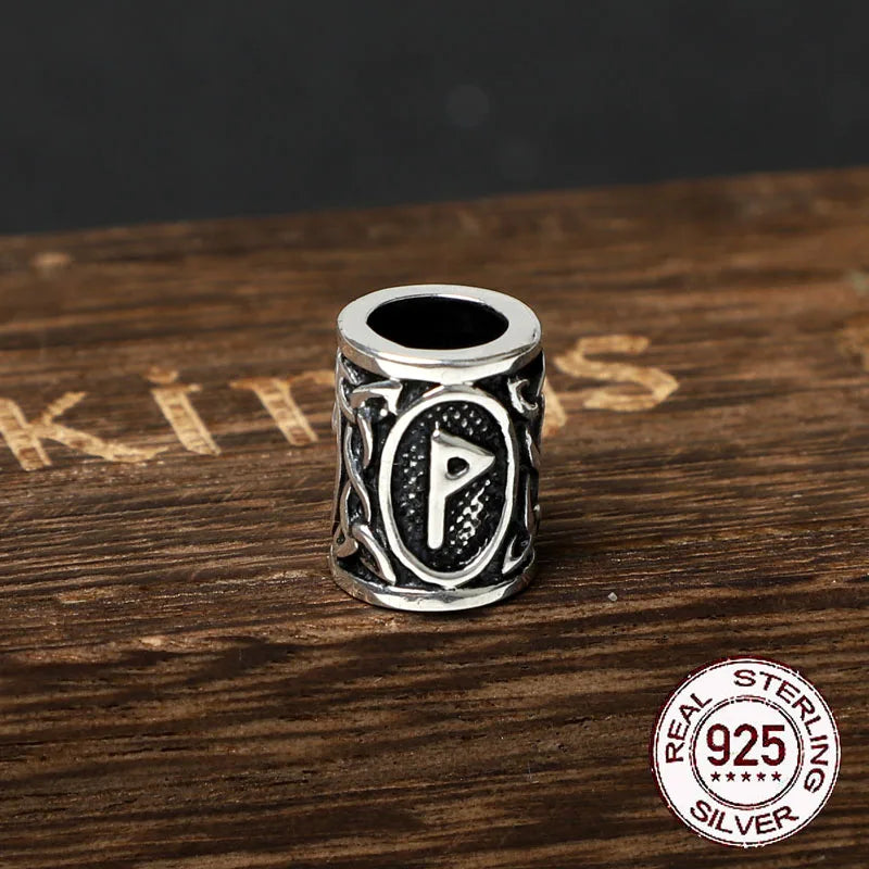 Sterling Silver Runes Beard Rings