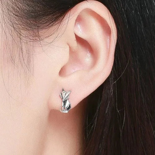 Fox Fylgja the Norse Guardian Spirit 925 Sterling Silver Earrings