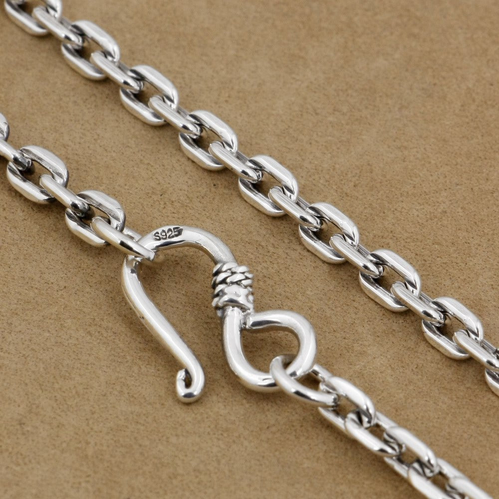 Braided Mjolnir Necklace in 925 Sterling Silver