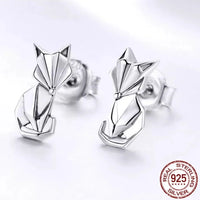 Fox Fylgja the Norse Guardian Spirit 925 Sterling Silver Earrings