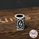 Sterling Silver Runes Beard Rings