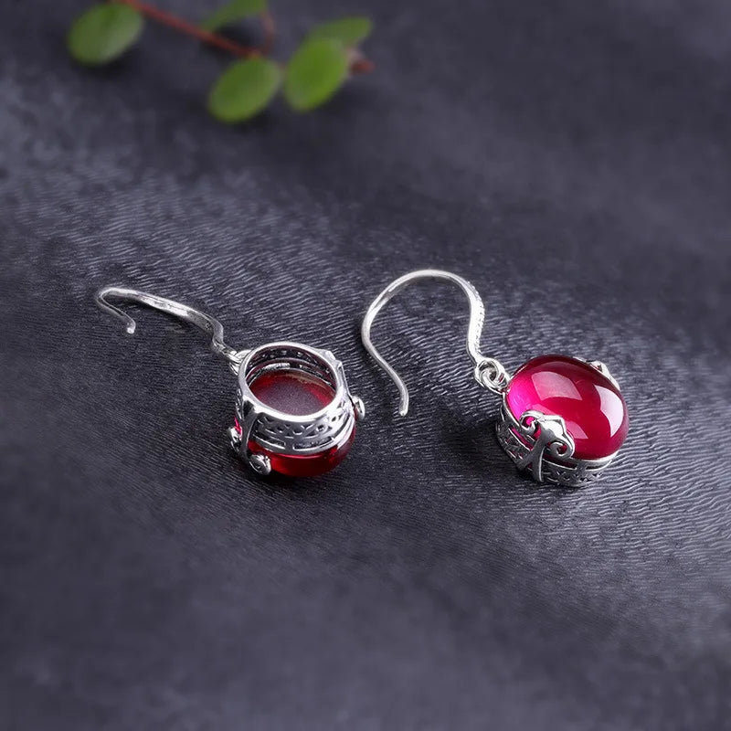 Idun Fruits Drop Earrings in 925 Sterling Silver